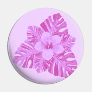 Tropical Purple Hibiscus Pin