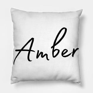 Amber Name Calligraphy Pillow