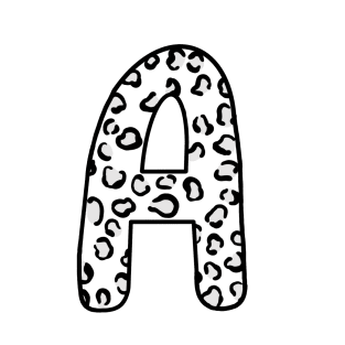 cheetah print “A” (alpha) T-Shirt