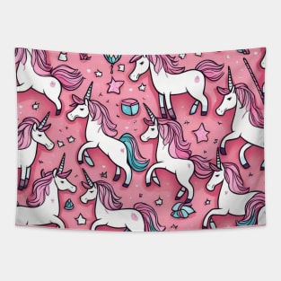 pink unicorns pattern gift ideas for all Tapestry