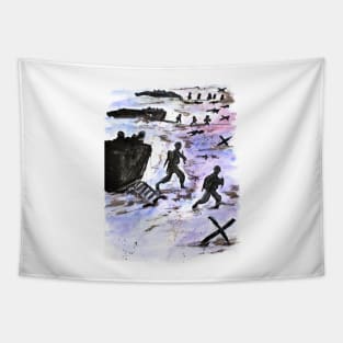 Stepping In Harms Way Tapestry