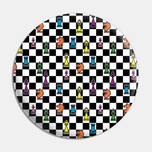 Colorful Chess Pin