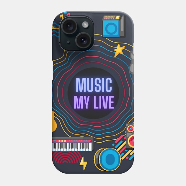 MUSIC MY LIFE Phone Case by erikhermawann22