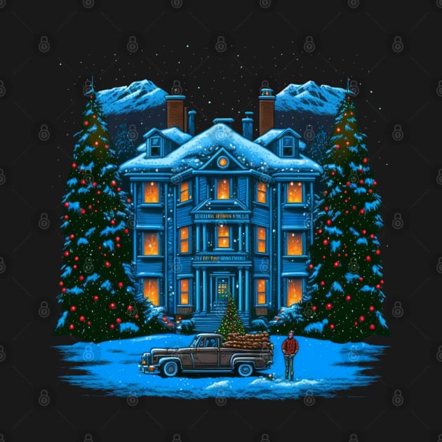 Christmas Vacation Poster Art Truck Parked Front House In The Snow by GIFTGROO