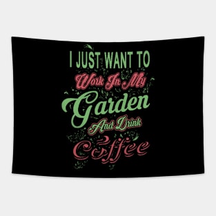 Gardening And Coffee Tapestry