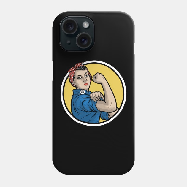 Rosie the Riveter Phone Case by Baddest Shirt Co.