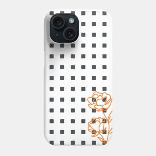 Abstract Polygon Orange Flower Phone Case