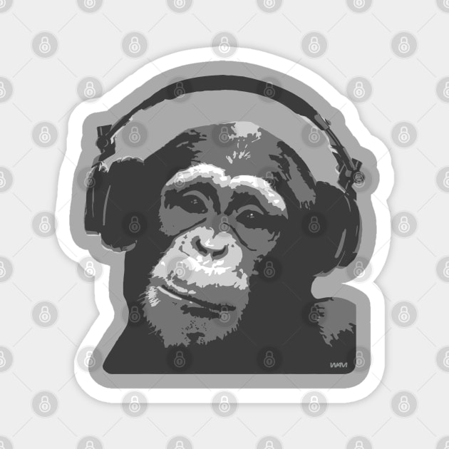 DJ Monkey Magnet by wamtees