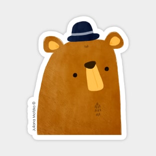 Mr Bear with Hat Magnet