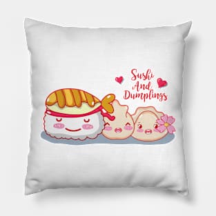 kawaii sushi and dumplings Pillow