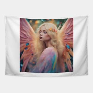 angel with pink wings Tapestry