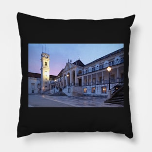 University at dusk, Coimbra, Beira Litoral, Centro Region, Portugal, Europe Pillow