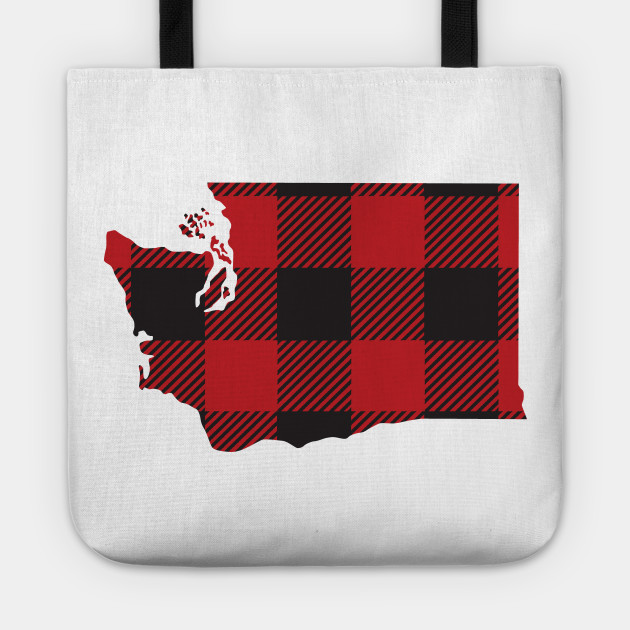 Washington State Flannel Plaid Design - Washington - Tote