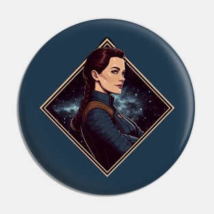 Galactic Officer Amidst the Stars - Sci-Fi Pin