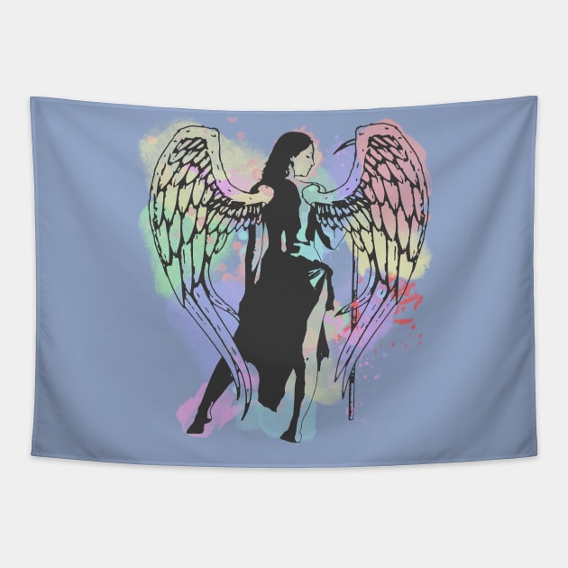 Angels of God- Angel of Death Tapestry by dankdesigns