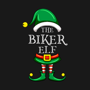 The Biker Elf Matching Family Christmas Pajama T-Shirt