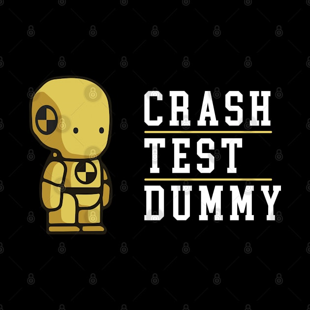 Crash Test Dummy Baby Yellow Safety Testman with White Light Text and Yellow Line Separated by ActivLife