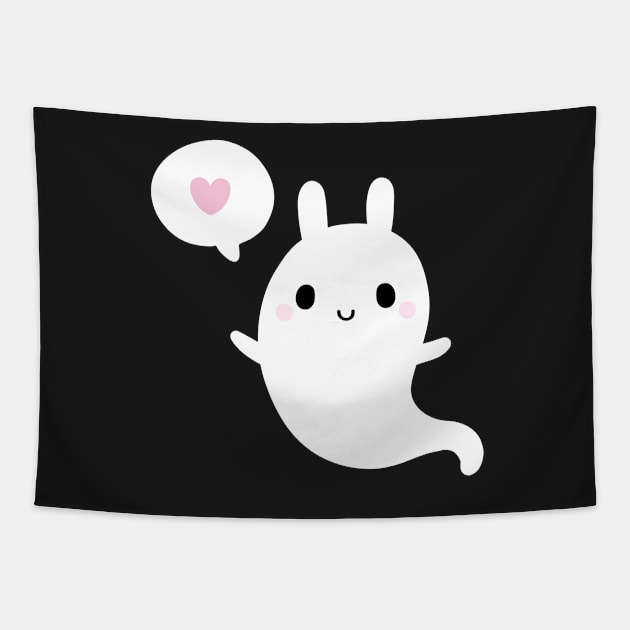 Cutie Bunny Ghost | Nikury Tapestry by Nikury