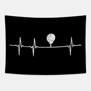 Golfing Heartbeat Golf Player Gift Tapestry