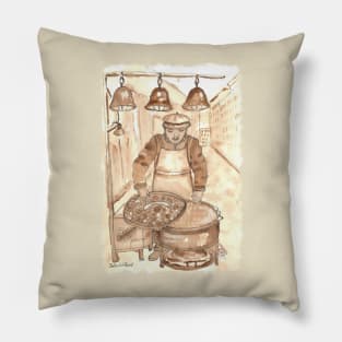 Rome, chestnut seller Pillow