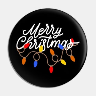 Merry Christmas Lights Pin