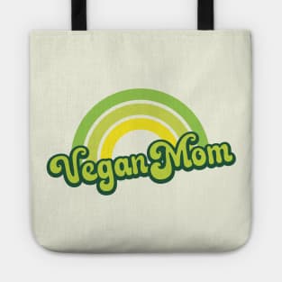 Vegan Mom Retro Rainbow Green Tote