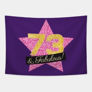 73rd Birthday Gifts Women Fabulous - Pink Gold Tapestry