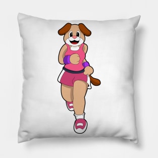 Dog at Running Pillow