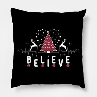 Heart Believe-Unisex Christmas T-Shirts-Christmas t-shirts funny Pillow