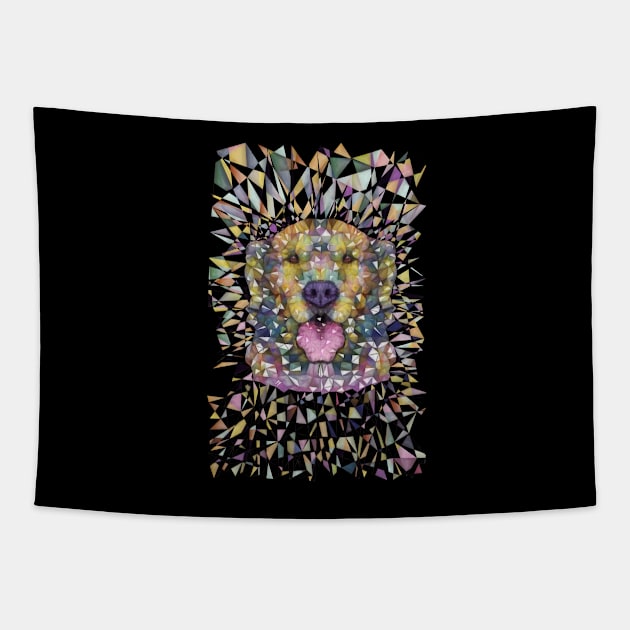 rainbow dog Tapestry by Ancello