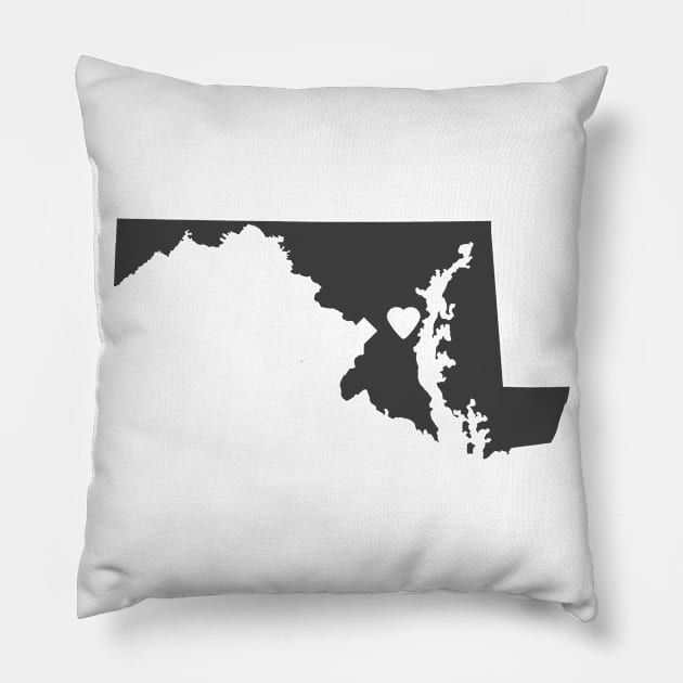 Maryland Love Pillow by juniperandspruce