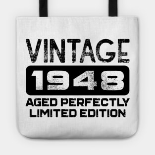 Birthday Gift Vintage 1948 Aged Perfectly Tote