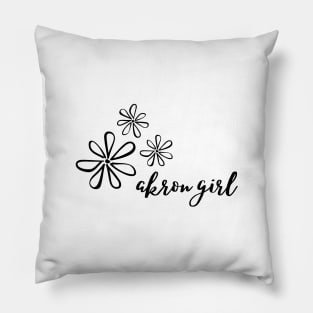 akron girl flowers Pillow