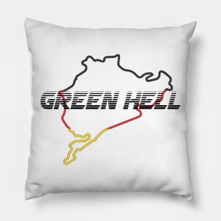 Nurburgring Nordschleife German Race Track - Famous Circuit Green Hell Pillow