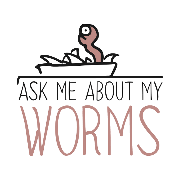 Ask Me About My Worms Plate Humor Farming Farmer by Mellowdellow