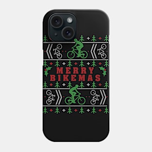 Funny Merry Bikemas BIKING Ugly Christmas Sweater Bike Design Phone Case