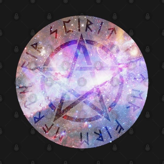 Pentagram Pentacle Galaxy by Wicca Fairy