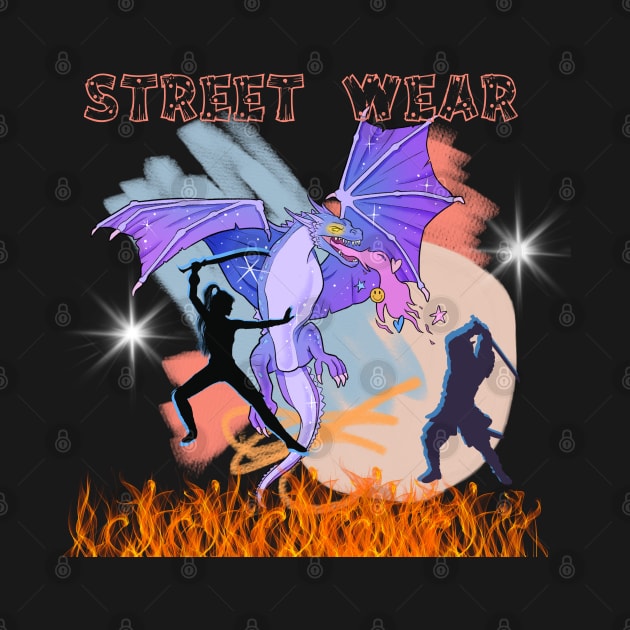 Dragon Fight Street Wear by TASKARAINK