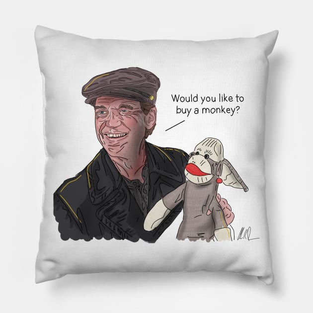 Cabin Boy: David Sells Monkeys Pillow by 51Deesigns