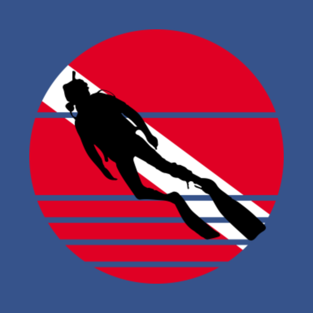 Diver with diver down flag essential Diver Down Flag TShirt