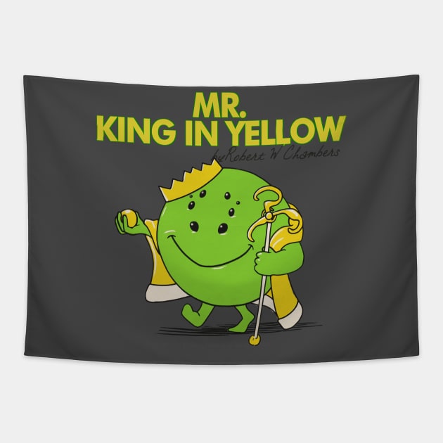 King In Yellow -transparent BG Tapestry by Cryptids-Hidden History