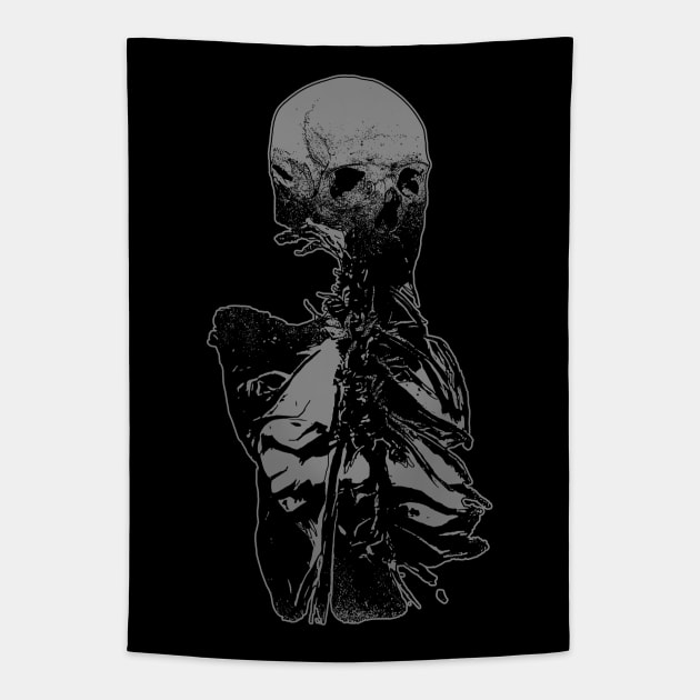 Skeleton Torso Tapestry by TORVENIUS