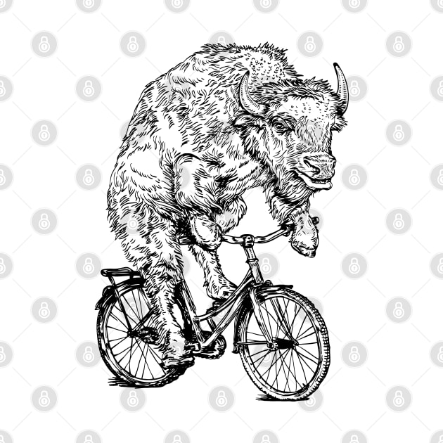 SEEMBO Bison Cycling Bicycle Cyclist Bicycling Biking Biker Bike by SEEMBO