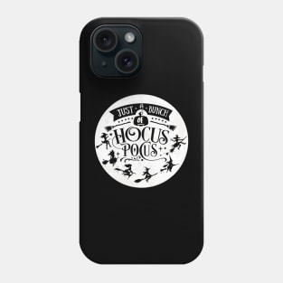 Just a Bunch of Hocus Pocus Witches Taking Flight at Witching Hour Over the Moon Phone Case