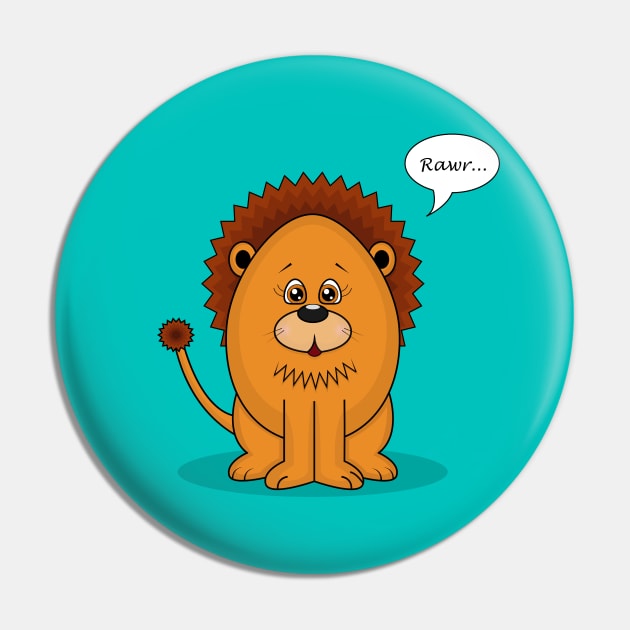 Eggy Lion Pin by Greylady2016