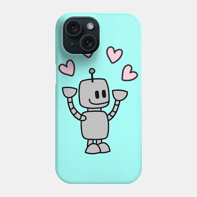 Robot Hearts Phone Case by katelein