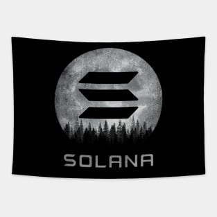 Vintage Solana SOL Coin To The Moon Crypto Token Cryptocurrency Blockchain Wallet Birthday Gift For Men Women Kids Tapestry