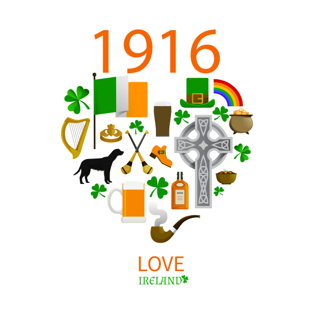 1916, Love Ireland by StrompTees