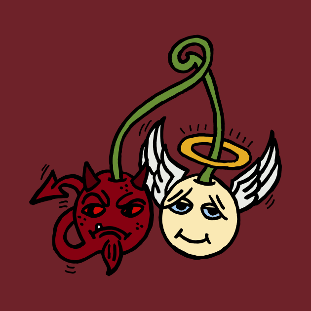 Demon and Angel Cherries by ElviraDraat