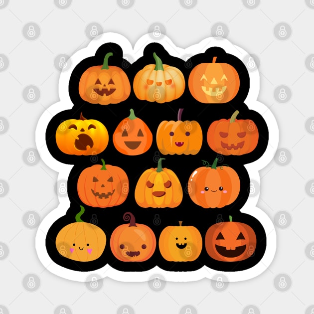 Cute Halloween Pumpkins. Magnet by WhaleSharkShop